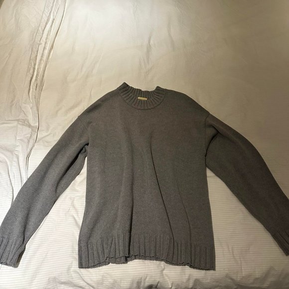 Brand new grey Donni Cotton Cashmere Crew Sweater size M - Picture 2 of 2
